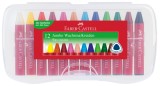 Creioane cerate 12 culori jumbo Faber-Castell