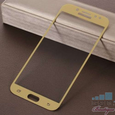 Geam Protectie Display Samsung Galaxy J7 J730 2017 Acoperire Completa 2,5D Auriu foto