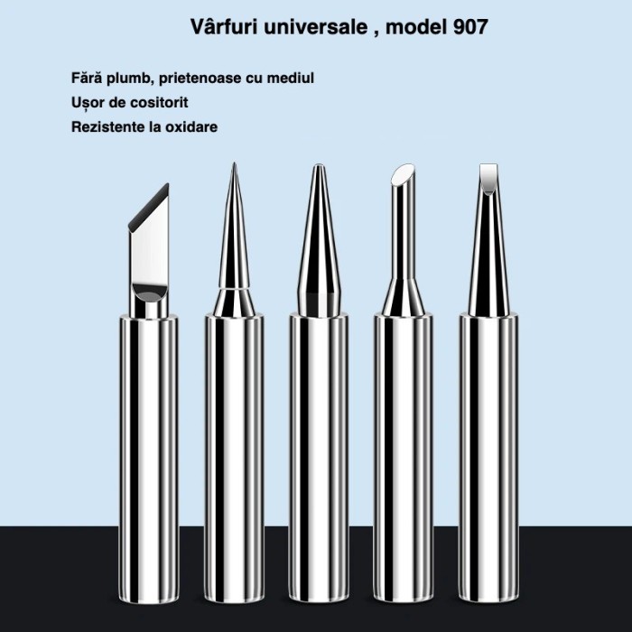 Set varfuri universale pentru letcon 907 120W 5 bucați fara plumb
