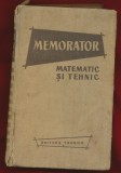 "Memorator Matematic şi Tehnic german" Editia a II-a, 1958