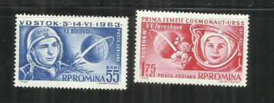 ROMANIA 1963 - COSMONAUTICA, VOSTOK 5 SI 6, MNH - LP 563 foto