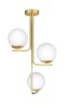 Lustra Pendul GoodHome Baldaz Auriu 3xE14 IP20 Sticla/Metal Design Elegant Interior