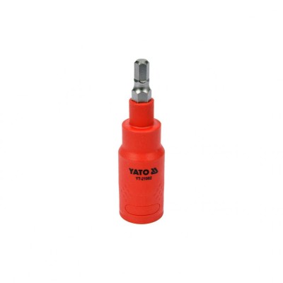 Bit hex 6 x 75 mm cu adaptor 3/8&amp;quot; vde Yato YT-21082 foto
