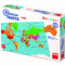 Puzzle geografic - Harta Lumii (82 piese)