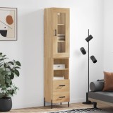 Cumpara ieftin Dulap &icirc;nalt, stejar sonoma, 34,5x34x180 cm, lemn prelucrat