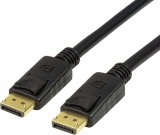 CABLU video LOGILINK, DisplayPort (T) la DisplayPort (T), 2m, conectori auriti, rezolutie maxima 8K (7680 x 4320) la 60 Hz, negru, &quot;CV0120&quot; (timbru ve