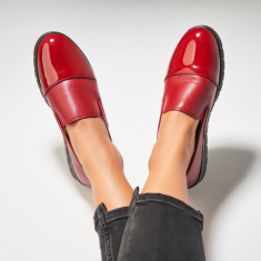 Pantofi dama casual Bordo din Piele Ecologica Ikran