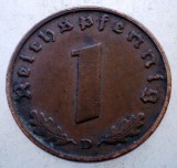 2.778 GERMANIA 1 REICHSPFENNIG 1938 D, Europa, Bronz
