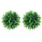 vidaXL Mingi artificiale din lemn de cimiș cu lumini LED 2 buc Verde 3335899