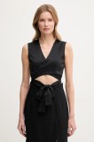 Sandro Ferrone vestă culoarea negru, desfacut, S23XBEBARMAN
