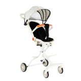 Carucior Sport Pliabil KD-2010 pentru copii, ideal pentru calatorii, 6&ndash;36 luni, alb