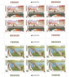 Romania, LP 2188d/2018, Europa 2018 - Poduri, minicoala de 6 timbre, MNH