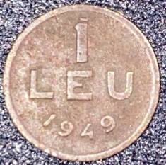 MONEDA RPR 1 LEU 1949/ SE VINDE PIESA DIN POZE / P