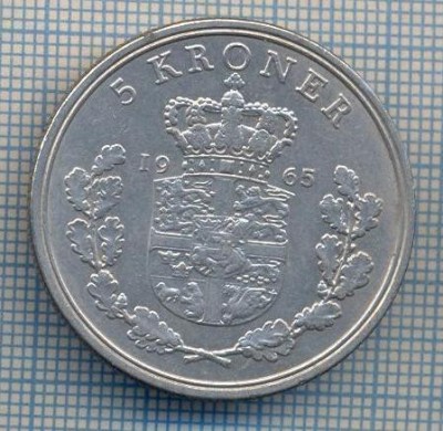 AX 1455 MONEDA- DANEMARKA - 5 KRONER -ANUL 1965 -STAREA CARE SE VEDE foto