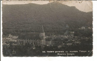 @carte postala(ilustrata)-BRASOV-Vedere spre Tampa si Biserica Neagra foto