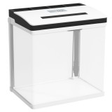 PawHut Acvariu 13L Sticla cu Filtru, LED, Pompa Apa, 29x20x30.5cm Alb