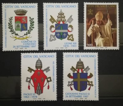 BC88, Vatican 1997, serie insemne heraldice, Papa foto