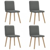 VidaXL Scaune de bucătărie pivotante, 4 buc., gri &icirc;nchis, textil