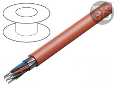 Cablu RS232 ecranat roșu 4x2x24AWG