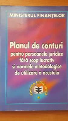 Planul de conturi pentru persoanele juridice fara scop lucrativ - Ministerul Finantelor foto