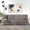 VidaXL Canapea extensibilă cu cotiere, gri taupe, textil 351848