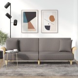 VidaXL Canapea extensibilă cu cotiere, gri taupe, textil