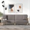 vidaXL Canapea extensibilă cu cotiere, gri taupe, textil 351848