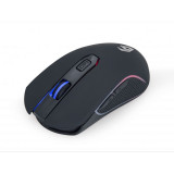 Mouse wireless Firebolt RGB, Gembird, Plastic, Negru