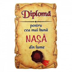 Magnet Diploma pentru cea mai buna NASA din lume, lemn foto