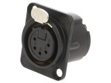 Conector XLR Mamă 5-Pin Negru, Neutrik