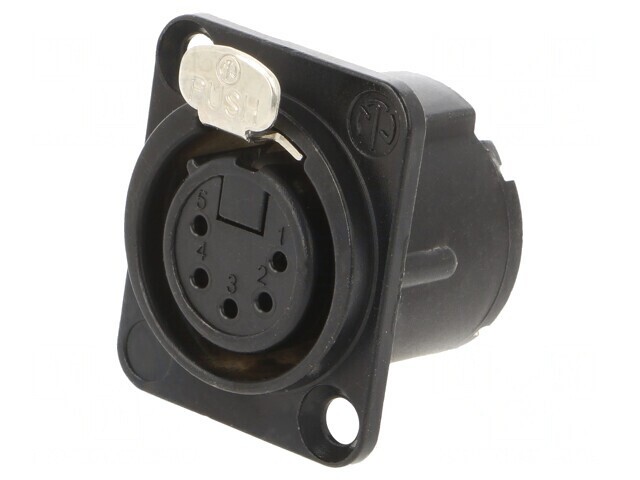 Conector XLR Mamă 5-Pin Negru
