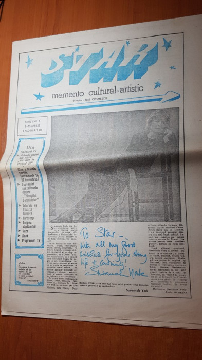 ziarul star 9-15 aprlie 1990-interviu cu paunita ionescu,art.lucia hossu longin