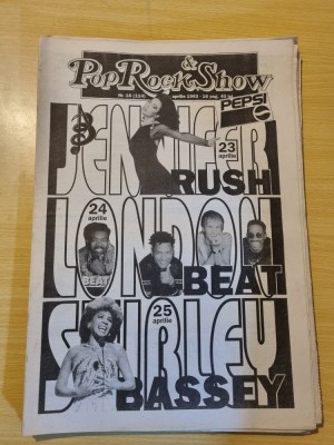Pop rock &amp;amp; show aprilie 1993-directia 5,sebadoh,silviu sotea,geff harrison foto