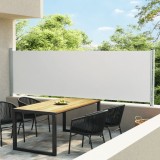 Cumpara ieftin Copertină laterală retractabilă de terasă, crem, 140x600 cm