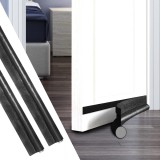 Set de 2 protectii anti-curent pentru usa Zingking, spuma, negru, 94,9 x 9,9 cm
