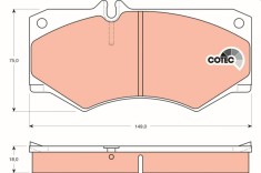 TRW GDB317 COTEC set placute frana,frana disc