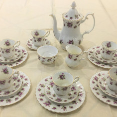 Set - ceai / cafea - portelan Englezesc - Royal Albert - Sweet Violets - 6 pers