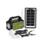 Kit cu panou solar fotovoltaic inteligent cu Bluetooth, cu lanterna si radio, putere solara 6V, negru