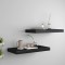 vidaXL Rafturi de perete suspendate, 2 buc., negru, 50x23x3,8 cm, MDF