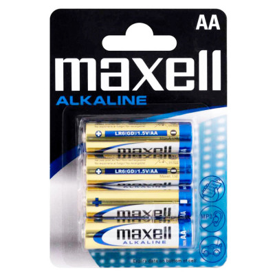 Baterii Alcaline AA LR6 1.5V Maxell Blister 4 foto