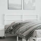 vidaXL Tăblie de pat metalică, alb, 160 cm