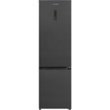 Combina frigorifica Heinner HCNF-HM377INVDGHC, 377 l, Clasa C, No Frost, InoxCool, iluminare LED, H 200.5 cm Gri/Antracit