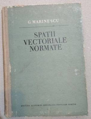 Marinescu 1956 Spatii vectoriale normate foto