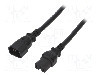 Cablu alimentare AC, 1.8m, 3 fire, culoare negru, IEC C14 tata, IEC C15 mama, LIAN DUNG -
