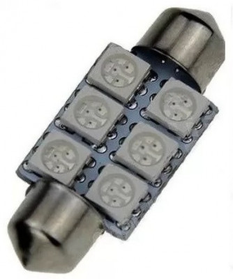 Led Sofit Albastru 6 SMD 36MM 235967 foto