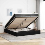 VidaXL Cadru de pat otoman cu saltea țesătură neagră 180x200cm 3311129