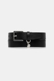 Karl Lagerfeld Jeans curea de piele culoarea negru, A4W33097