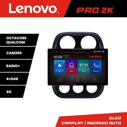 Navigatie Jeep Compass 2010-2016 Manual K-2500 Lenovo PRO 4+64 13 inch 2K android 4G DSP gps internet 32 CarStore Technology