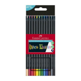 Cumpara ieftin Creioane colorate 12 culori triunghiulare, Black Edition, Faber Castell FC116412