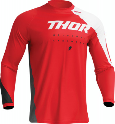 Tricou motocross/enduro Thor Sector Edge, culoare rosu/alb, marime S Cod Produs: MX_NEW 29107153PE foto